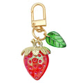 Seven Resin Strawberry Metal Clasp Keychain Designs view 5