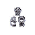 Heart and Dragon Silver Tone Large Hole Spacer Beads view 4