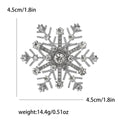 Crystal Snowflake Brooch in Four Color Finishes Decorative Lapel Accessory view 7