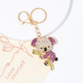 Rhinestone Koala Bear Keychain Bamboo Alloy Gold Clasp view 8