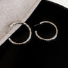 Silver Crystal Hoop