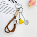Woven Cord Tennis and Badminton Racket Keychain With Ball Charm view 6
