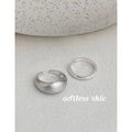 Silver Open Dome Rings Polished Slim and Brushed Styles view 1