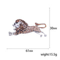 Running Lion Brooch in Copper and Silver Tones Jacket and Scarf Accessory view 5
