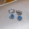Oval Crystal Clip Earrings in Polished Statement Design view 7