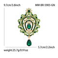 Ornate Filigree Teardrop Brooch in Polished Metal for Jackets and Scarves view 10