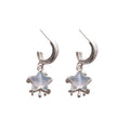 Crystal And Resin Charm Huggie Earrings In Two Styles view 5