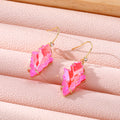 Gold Tone Faceted Irregular Leaf Crystal Effect Hook Earrings view 9