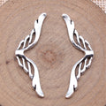 Antique Silver Curved Angel Wing Spacer Beads for Jewelry Making view 2