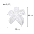 White Flower Enamel Metal Brooch Pin for Jackets and Lapels view 2