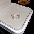 Gold-Tone Cherry Pearl Stud Earrings For Women Jewelry view 4