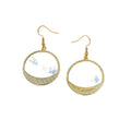 Blue Forget-Me-Not Resin Drop Earrings Gold Frames 5 Styles view 5