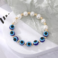 Blue and Black Evil Eye Mixed Bead Stretch Bracelets view 5