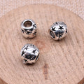 Star Cutout Large Hole Metal Beads in Two Finishes view 2
