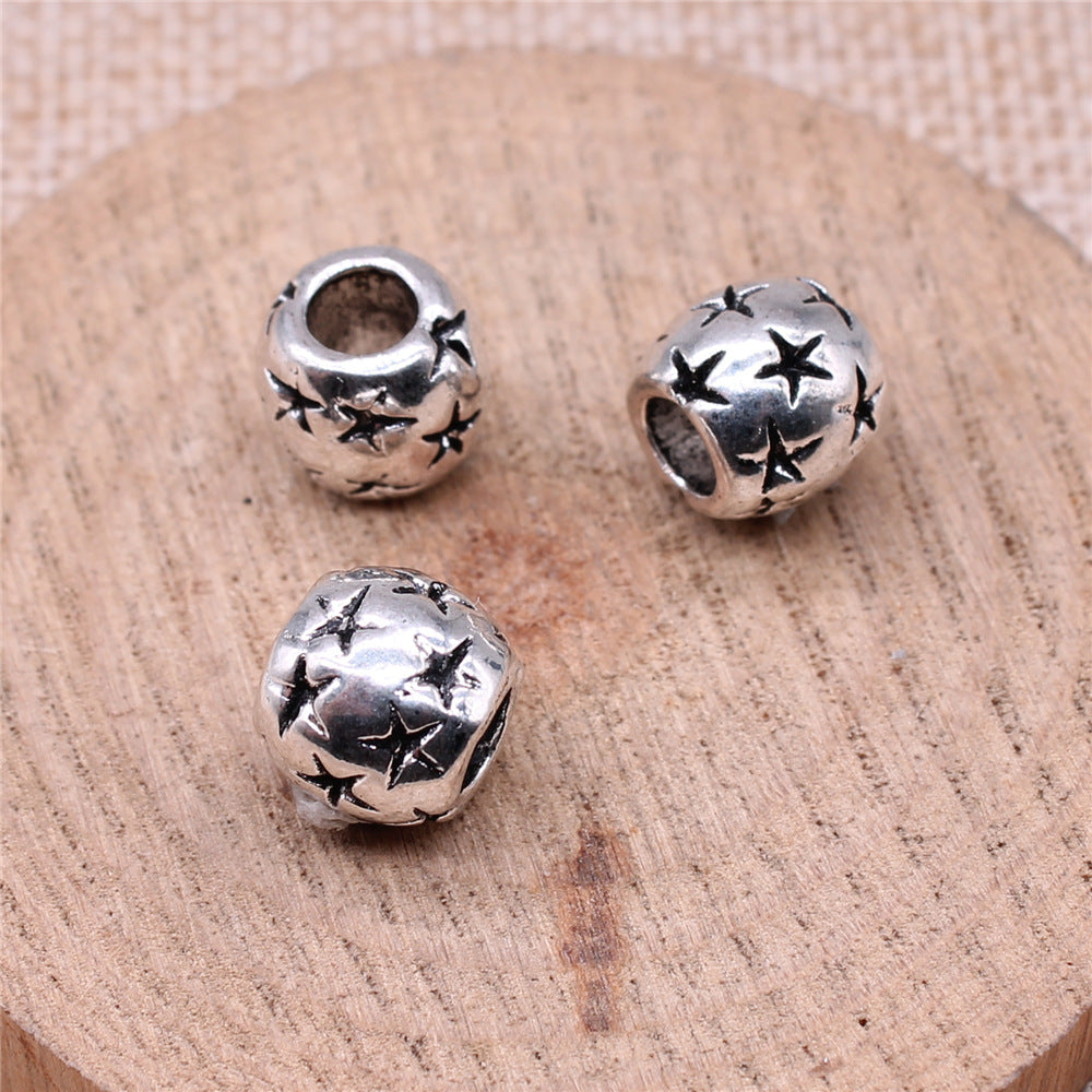 10x10x10mm 3.2g Multicolor Zinc Alloy Large Hole Barrel Loose Metal Beads for Bracelet Necklace DIY