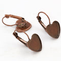 Heart Leverback Earring Bezel Trays in Four Finishes view 4