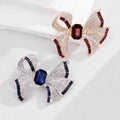 Ribbon Bow Crystal Two Designs Metal Brooch Pin for Jackets and Lapels view 5