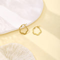 Sixty-Five Gold Tone Sculptural Small Hoop Earrings view 9