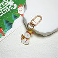 Christmas Enamel Charm Keychains Gold Clasp 9 Holiday Styles view 12