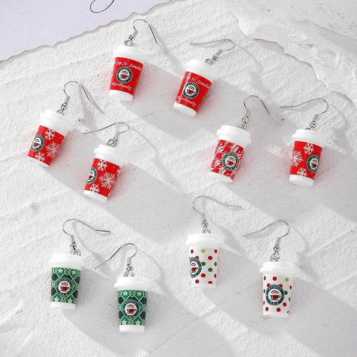 Resin Mini Coffee Cup Dangle Earrings 5 Cup Designs