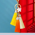 Daisy Triple Silk Tassel Keychains in Nine Color Mixes plus Assorted Option view 11