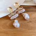 Gold Tone Floral Pearl Drop Earring Collection Seven Styles view 4