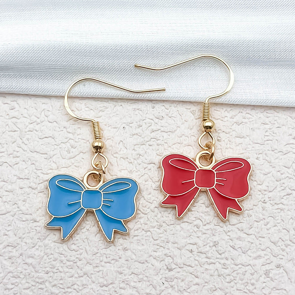 Enamel Zinc Alloy Lace Bowknot Bow Butterfly Charm Pendant for DIY Necklaces and Earrings