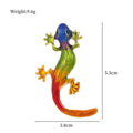 Red Gold Tone Gecko Enamel Metal Brooch Pin for Jackets and Lapels view 2