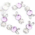 Crystal Bunny Charms in Nine Colors and Two Metal Tones view 9