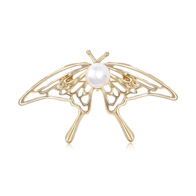 Openwork Butterfly brooch front view on a white background