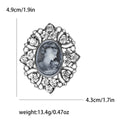 Cameo Lady Profile Brooch Crystal Frame Gold and Silver view 7