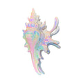Acrylic Conch Shell Hair Claw Clip Iridescent and White view 5