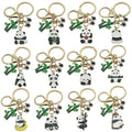 Panda Charm Keychains Featuring White Apple Across 45 Pictured Variations view 5