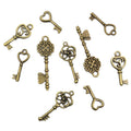 Antique Bronze Ornate Key Charms in Five Vintage Designs view 5