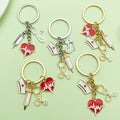 Medical Metal Keychains With Assorted Charms In 10 Styles view 4