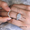 Pear-Shaped Halo Curved Two-Ring Set In Polished Silver Tone view 4