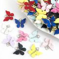Colorful Enamel Butterfly Charms in Gold and Silver Tones view 1