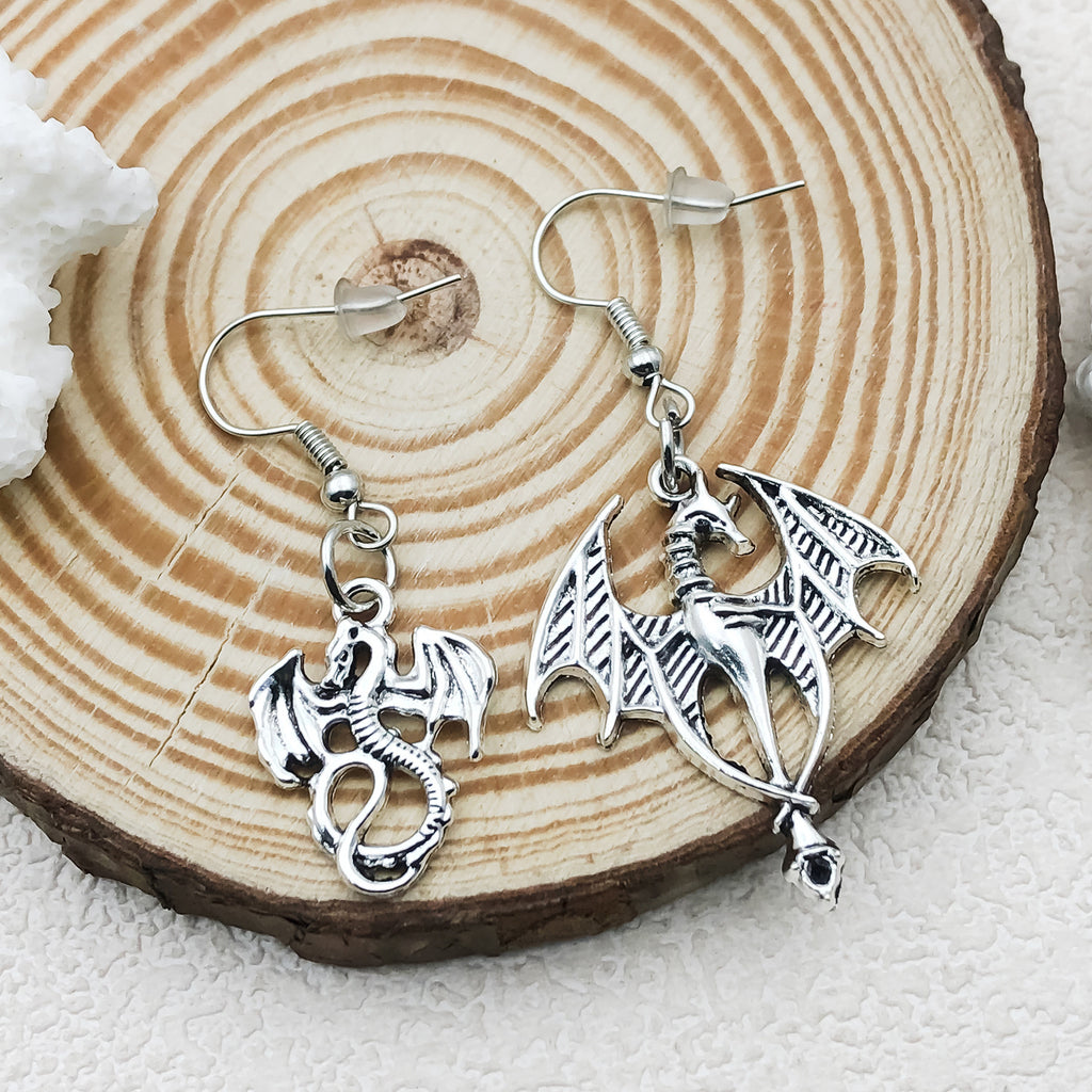 Antique Silver Zinc Alloy Snake Fox Fish Animal Charm Pendants for DIY Bracelet Necklace