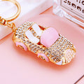 Jeweled Convertible Car Keychains in Five Colors with Braided Loops view 6