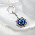 Silver Blue Evil Eye Keychains Multiple Frame Shapes view 9