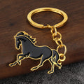 Metal Running Horse Keychain, Six Gold And Silver Color Styles view 6