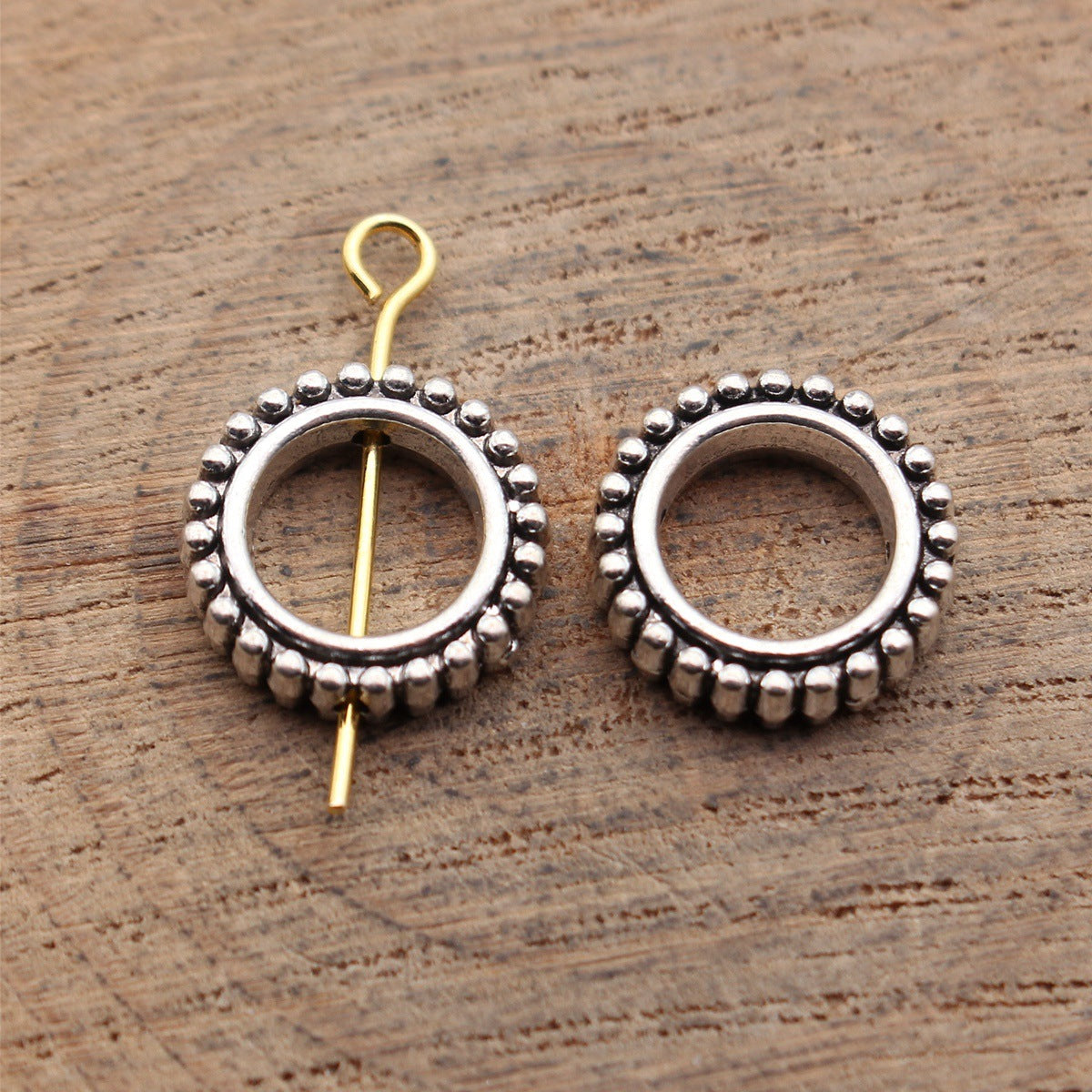 13x13x3.2mm 1.2g Multicolor Zinc Alloy Hollow Round Loose Metal Beads for Bracelet Necklace Jewelry Making