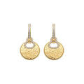 Gold-Tone Crystal Disc Hoop Earrings Decorative Jewelry Accessory view 5