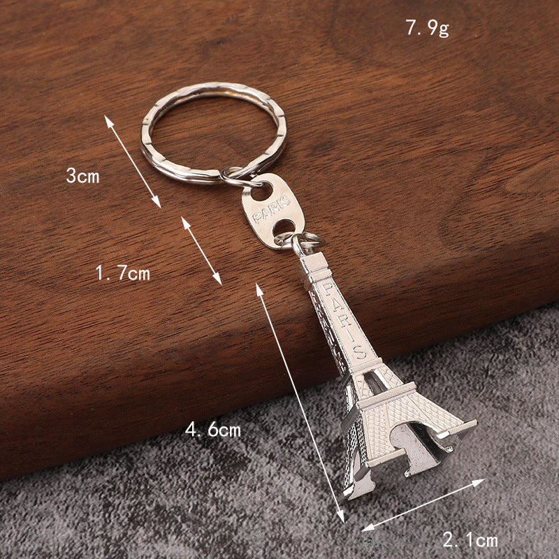 Paris Eiffel Tower Alloy Souvenir Keychain for Gifts and Home Decor