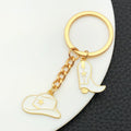 White Western Hat and Boot Star Metal Keychain Set view 4