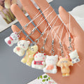 Flocked Resin Cat Phone Strap Charms Lobster 26 Styles view 2