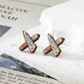 Colorful School Supplies Wood Stud Earrings in Nine Designs view 3