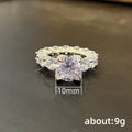 Round Solitaire Eternity Band Ring In Gold And Silver Tones view 5