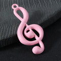 Glossy Painted Alloy Treble Clef Music Note Charm Pendant Five Colors view 6