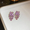 Purple Floral Studs